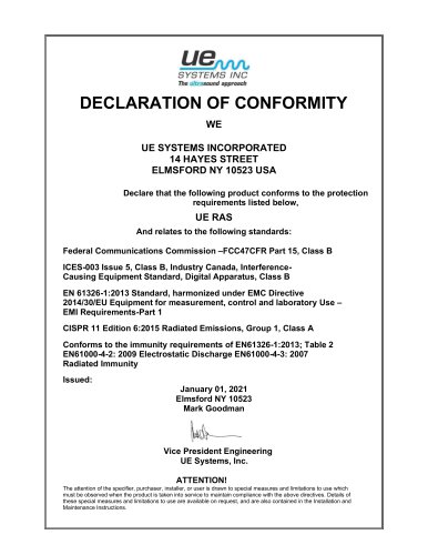 DECLARATION OF CONFORMITY