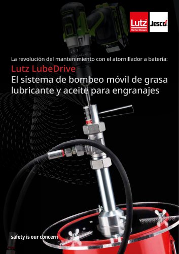 Lutz LubeDrive El sistema de bombeo m&oacute;vil de grasa lubricante y aceite para engranajes
