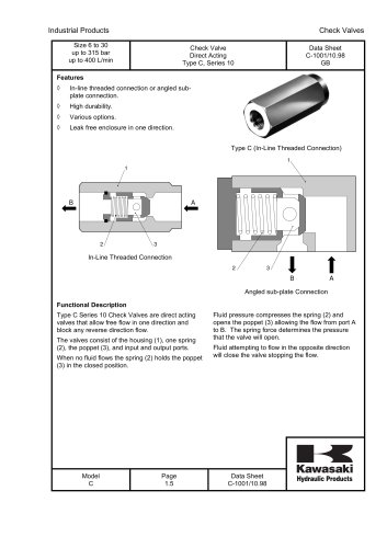 C - Direct acting Check valve