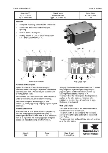 CH - Pilot operated Check valve