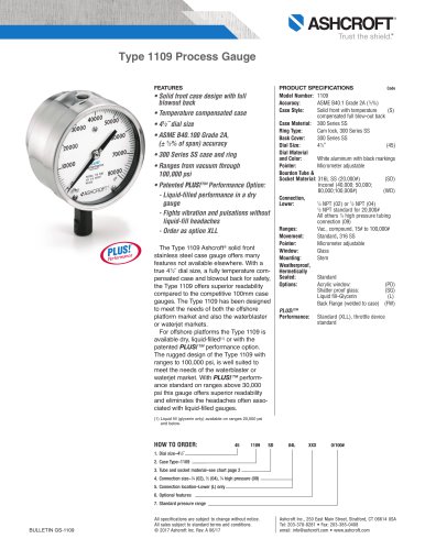 1109 Pressure Gauge