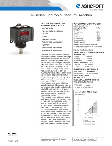 NPA-Series NEMA 4 Pressure Switch