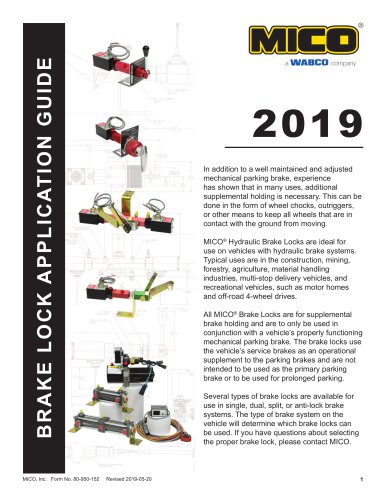 Brake Lock Application Guide