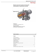 Machine nozzle with needle shut-off type HP pneumatically or hydraulically controlle