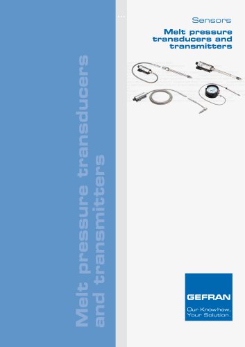 Melt pressure transducers and transmitters