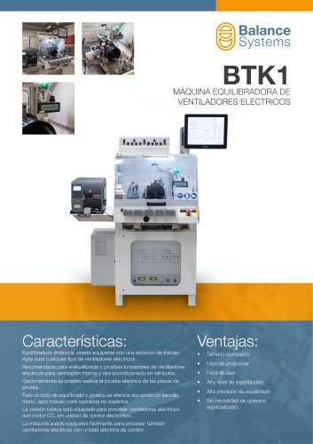 BTK1- Máquina equilibradora de ventiladores eléctricos