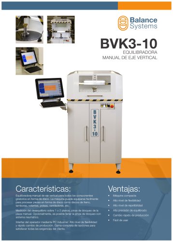 BVK3-10 Máquina equilibradora semi automática para electroventiladores