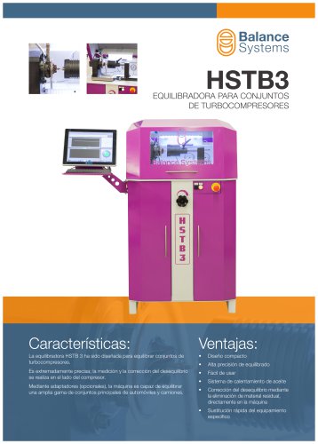 HSTB3 Equilibradora para equilibrar conjuntos de turbocompresores