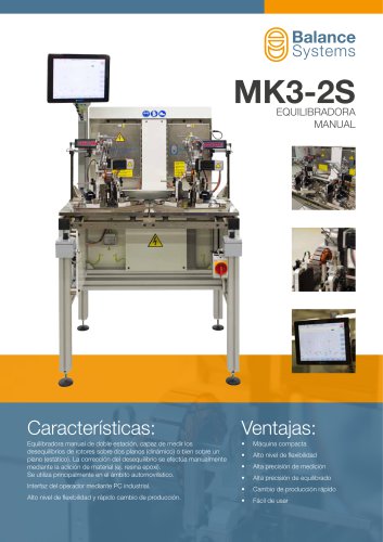 MK3-2S Máquina equilibradora compacta con dos estaciones de trabajo