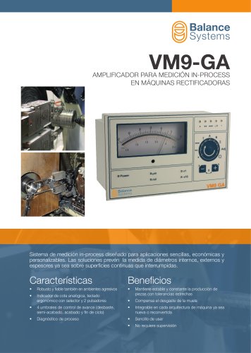 VM9-GA Unidad electrónica para la medición in-process y control del ciclo de rectificado