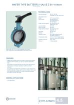 WAFER TYPE BUTTERFLY VALVE Z 011-A therm