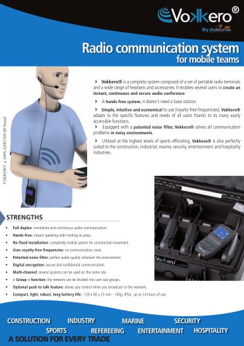 Radio communication system for mobile teams - EVO3