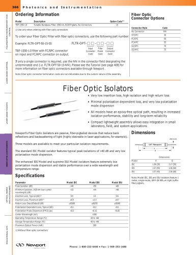 Fiber Optic Isolator