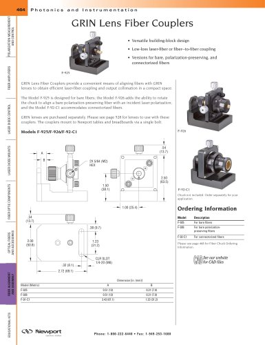 GRIN Lens Fiber Couplers  