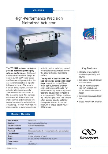 High-Performance Precision Motorized Actuator VP-25AA