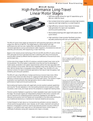 IMS-LM Series High-Performance Long-Travel Linear Motor Stages  