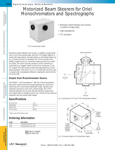 Motorized Beam Steerers for Oriel Monochromators and Spectrographs  