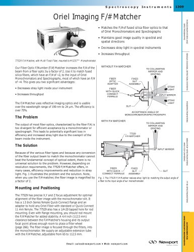 Oriel Imaging F/# Matcher, Oriel X-Y-Z Focusing Lens Assemblies