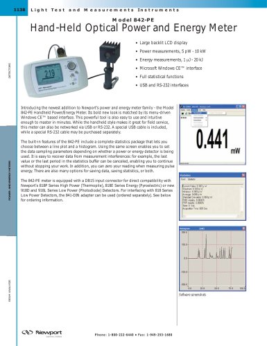 Portable Optical Power Meter, 842-PE  