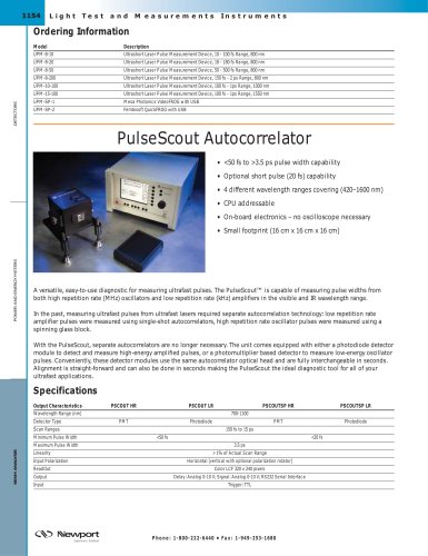 PulseScout Autocorrelator  