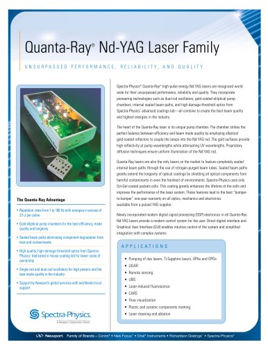 Quanta-Ray® Nd-YAG Laser Family