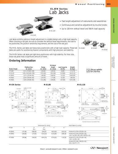 EL/EN Series Lab Jacks  