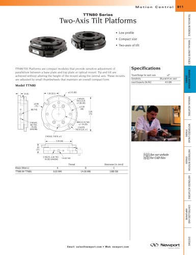 TTN80 Series Two-Axis Steel Tilt Platforms with Aperture  