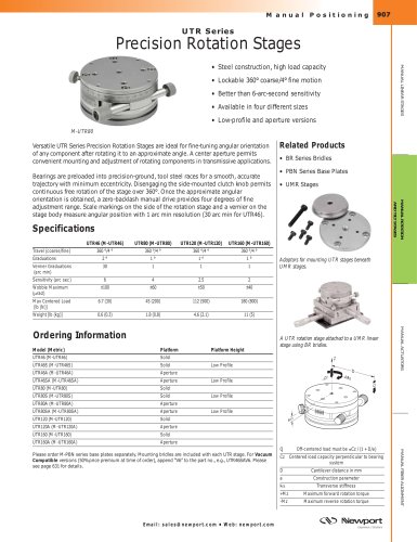 UTR Series Precision Rotation Stages