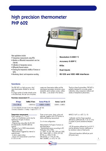 Accuracy Thermometer  PHP 602