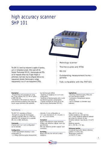 High accuracy scanner  SHP 101