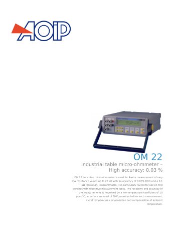 OM 22 benchtop micro-ohmmeter