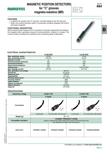 Cylinders & Actuators-Mountings and sensors-494-C shaped detectors