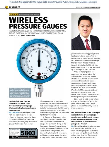 WIRELESS PRESSURE GAUGES