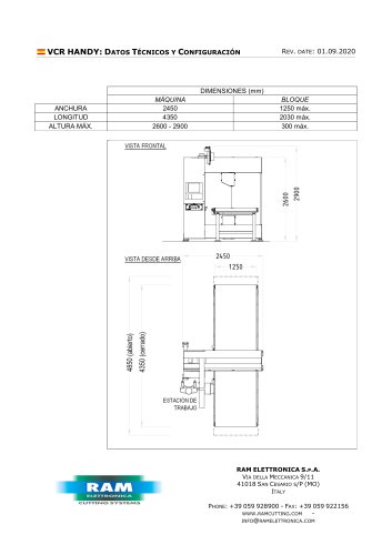 Práctica cortadora de espuma CNC vertical, de cuchilla continua - VCR Handy