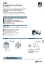 DISPOSITIVO DE LIBERACIÓN RÁPIDA Quick release, serie QR - 1