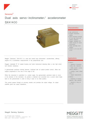 2 axis inclinometer SX41400 series