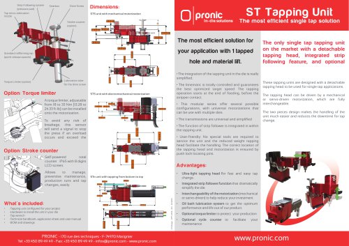 Pronic - ST Range - In-die Tapping Unit