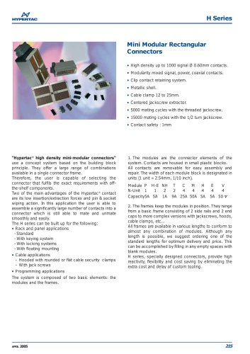 Mini Modular Rectangular Connectors