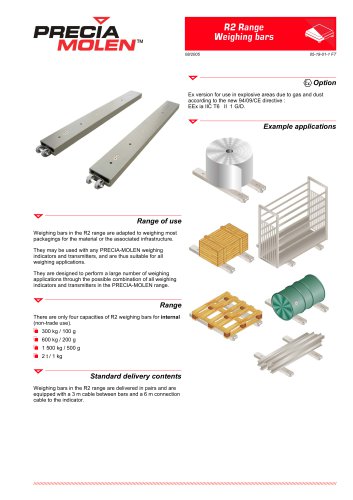 Weighing bars R2 Range