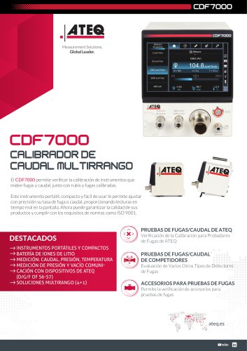 CALIBRADOR DE CAUDAL MULTIRRANGO | CDF7000