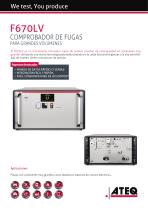COMPROBADOR DE FUGAS PARA GRANDES VOLÚMENES | F670LV