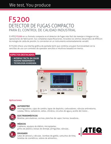 DETECTOR DE FUGAS COMPACTO | F5200