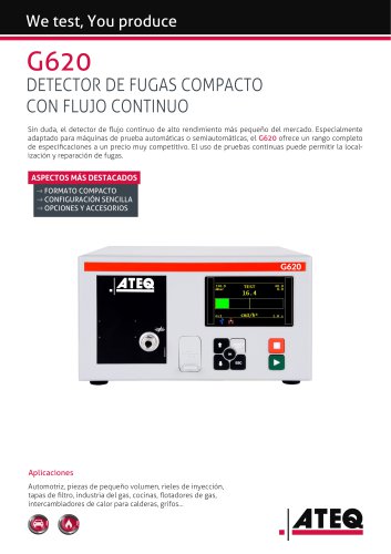 DETECTOR DE FUGAS CON FLUJO CONTINUO | G620