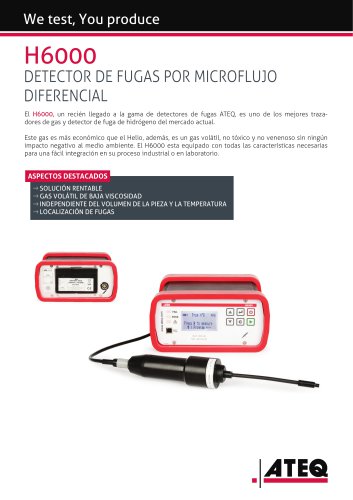 DETECTOR DE FUGAS POR MICROFLUJO DIFERENCIAL | H6000