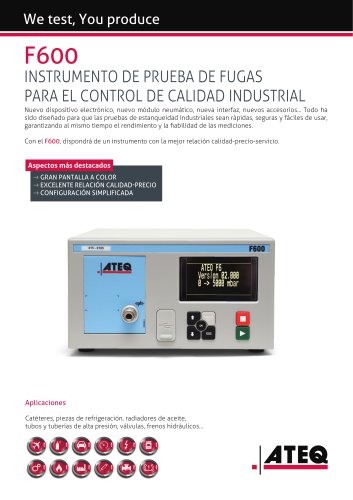 INSTRUMENTO DE PRUEBA DE FUGAS | F600