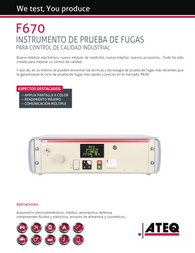 INSTRUMENTO DE PRUEBA DE FUGAS | F670