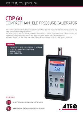 Pressure calibrator CDP 60