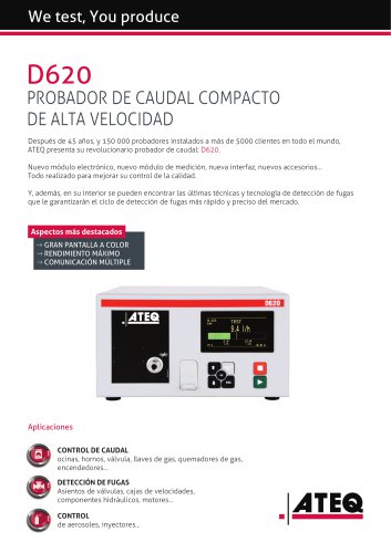 PROBADOR DE CAUDAL COMPACTO | D620