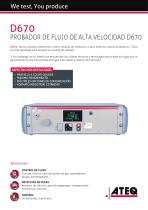 PROBADOR DE FLUJO DE ALTA VELOCIDAD | D670 - 1