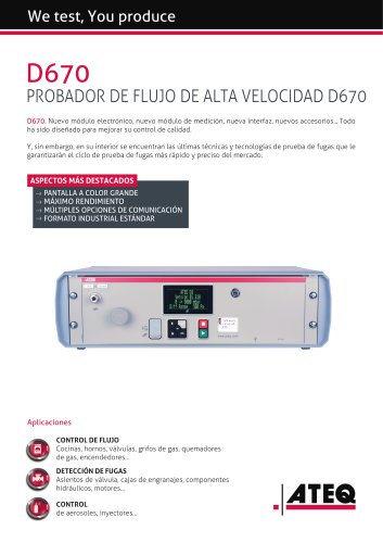 PROBADOR DE FLUJO DE ALTA VELOCIDAD | D670